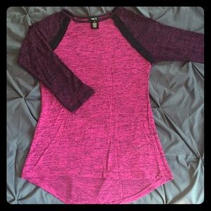 Rue 21 pink and black top